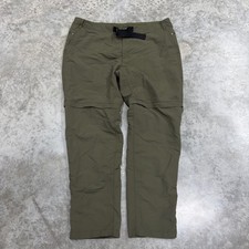 The North Face Pants Mens 40x32 Green Convertible Hiking Zip Off Belted Outdoor