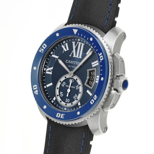 CARTIER Caliber De Cartier Diver WSCA0010 Blue Men's Used Watch #5135 - Picture 2 of 6