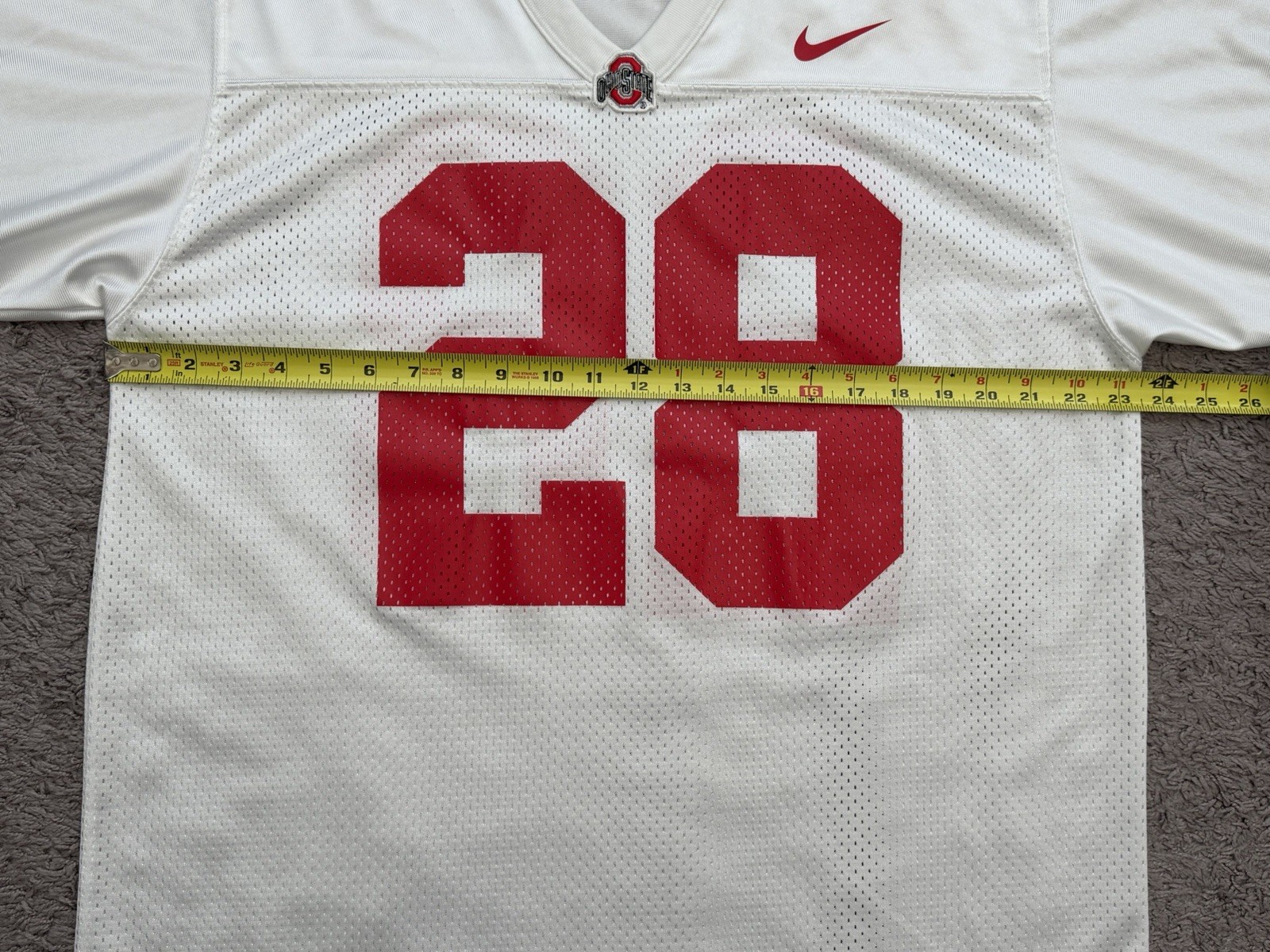 Nike Ohio State Buckeyes #28 Chris Beanie Wells White Jersey Men’s Size Large thumbnail 4