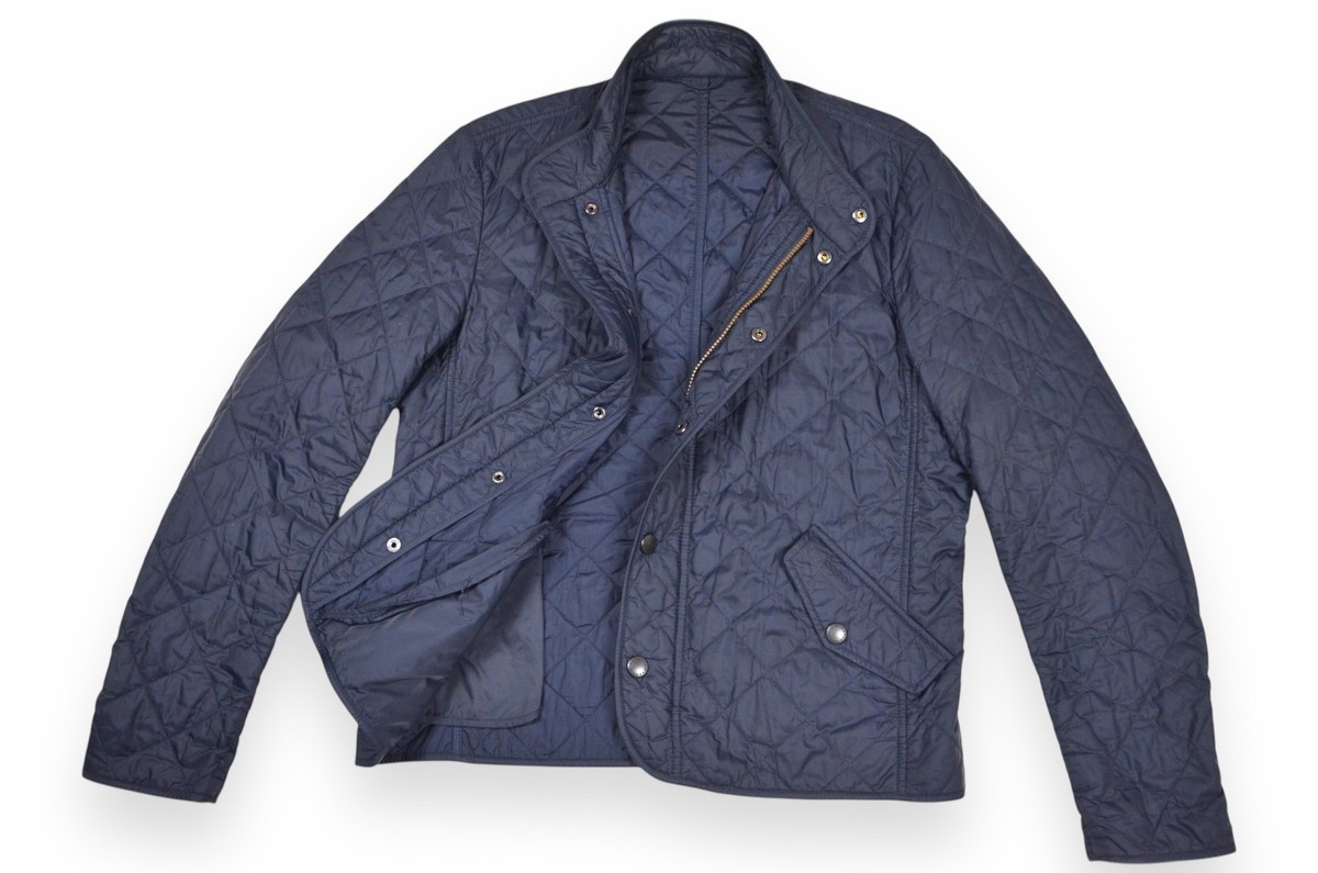 Men's Barbour Whitecross Quilted Jacket Blue Navy England Classic