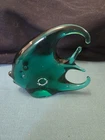 Vintage Teal Green V Nason & C Murano Italy Handblown Fish Figure Paperweight