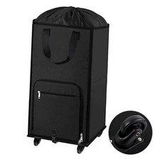 Laundry Hamper with Wheels, Large Rolling Laundry Basket with 4 Midnight Grey