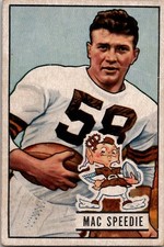 1951 Bowman MAC SPEEDIE Cleveland Browns #3 VG/EX+ Condition *Light Crease*