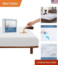 Full Size Waterproof Mattress Protector Cover Pad, Bed Fitted Sheet