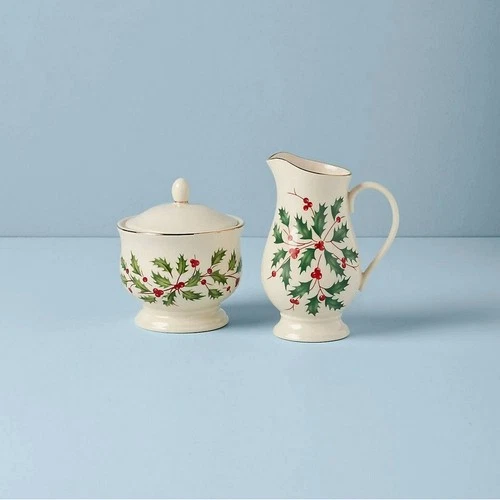 Lenox Holiday Sugar Bowl and Creamer - Thumbnail 3