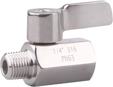 1/4 Inch Stainless Mini Ball Valve NPT Female X Male Thread SUS316