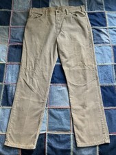 Vintage Levis Corduroy Pants 519 Mens 36x28 Beige Straight Leg Talon Zip USA 70s