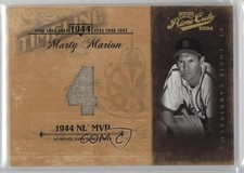 2004 Playoff Prime Cuts II Timeline Material Stats 2/4 Marty Marion #TL-61 ms9