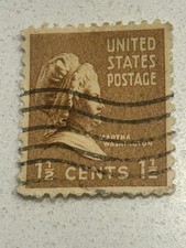 USA, SCOTT #805, Martha Washington, 1.5 cent canceled stamp, 1938