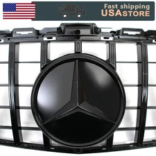 Black Star Convex Grill Emblem Fit For 2018-2023 Mercedes Benz W177 W205 C250 US