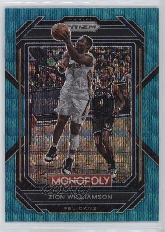 2022-23 Panini Prizm Monopoly Teal Wave Prizm Zion Williamson #55 0jq7