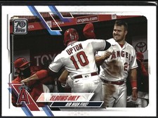 Elbows Only (Justin Upton / Mike Trout) 2021 Topps #166 Los Angeles Angels