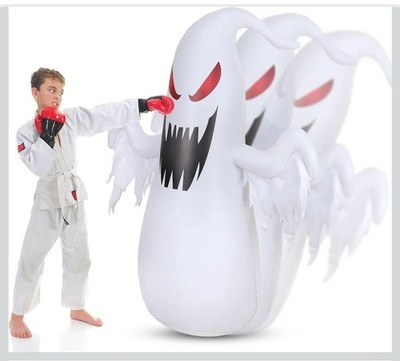 Halloween Aufblasbarer Ghost Focus Boxsack für Kinder 3-D Bop Bag Freistehend