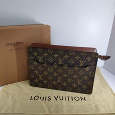 Excellent condition LOUIS VUITTON Monogram Pochette Homme Second Bag From Japan