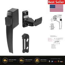 Classic Black Latch Set with Night Lock - Fits Screen Doors 5/8 to 1-1/4 Inches