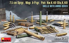 MIA35375 1:35 MiniArt 7.5cm Sprgr, Nbgr & Pzgr Patr KwK 40 (StuK.40) Shells