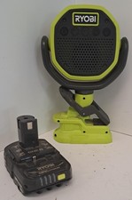 RYOBI BLUETOOTH SPEAKER IN GOOD CONDITION AS PICTURED W/BATTERY TEST P10024287