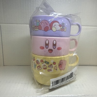 Kirby OSK cup cups  3pcs pink yellow purple  Made in JAPAN