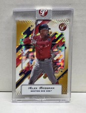 ALEX BREGMAN 2025 Topps Pristine GOLD REFRACTOR ~ Red Sox Encased #'d /50