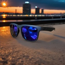 NEW SPY  OPTIC Sunglasses In Black Mirror Blue KEN BLOCK 43 Helm PROMO UV400