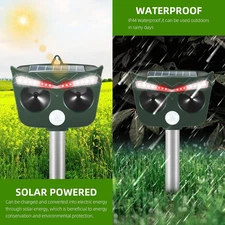 Solar-Powered Motion Sensor Animal Repellent for Dogs, Cats, and Deer