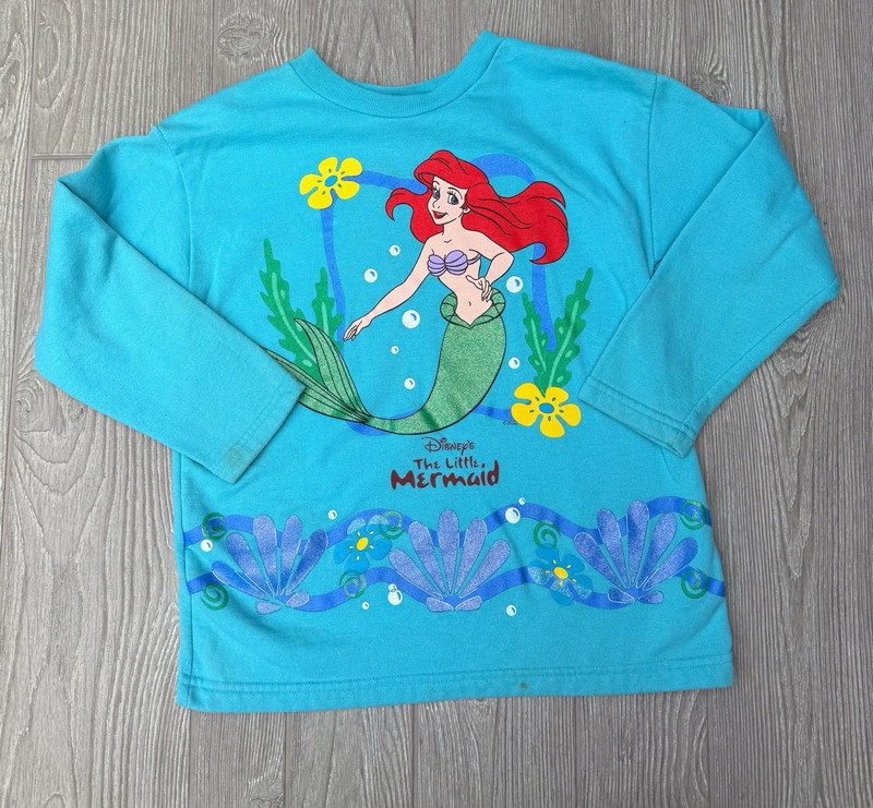 Vintage 90s Disney Co-Star Ariel Little Mermaid Pullover Sweatshirt 10/12
