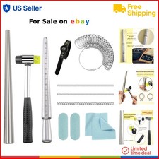 Jewelry Ring Sizer Kit Metal Mandrel Mallet Ring Reshaper Fixer Repair Tools