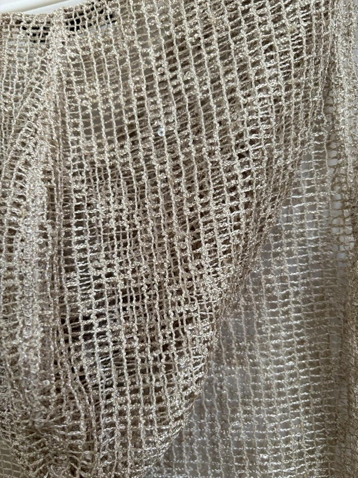 LA BLANCA Vintage Natación Capucha Cubre Malla Blanca con Lentejuelas Talla S Foto 4 de 4