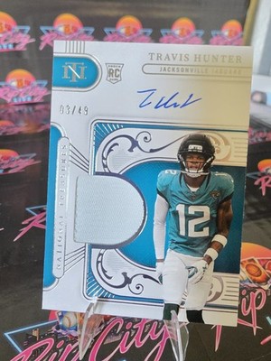 2025 National Treasures Material Signatures Travis Hunter #MTS-THR 03/49 Jaguars