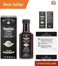 Natural Vanilla Flavor 2 oz. Bottle - GMO-Free, Gluten-Free, Kosher