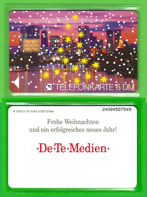 X16 10.94 Telephone Card 6 DM Merry Christmas Unused Full Edition 3000