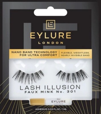 Eylure Lash Illusion Faux Mink Falsche Wimpern Nr:301 Nano Band Technologie