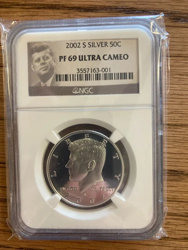 2002 S Silver Kennedy Half Dollar NGC Certified PF 69 Ultra Cameo