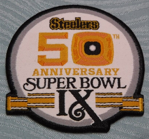 2024 PITTSBURGH STEELERS PATCH SUPER BOWL IX 9 ANNIVERSARY PATCH 2 1/2" UNUSED