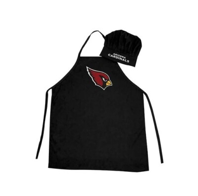 Arizona Cardinals NFL APRON & CHEF'S HAT SET BARBECUE TAILGATING COOKING