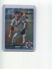 2017 Bowman Chrome Sky Blue Refractor Wil Crowe 1st Bowman 382/399