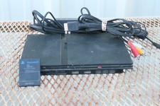   SONY PLAY STATION 2 SLIM BLACK CONSOLE WITH CABLES AND MEMORY CARD  