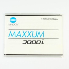 Minolta Maxxum 3000i Camera - Instruction Manual Booklet
