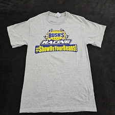 Bush's Best Racing Gray Short Sleeve Cotton Blend T-Shirt Men's S