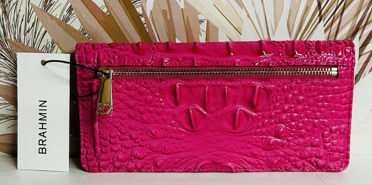 BRAHMIN NWT PARADISE PINK MELBOURNE ADY WALLET ~ GENUINE LEATHER