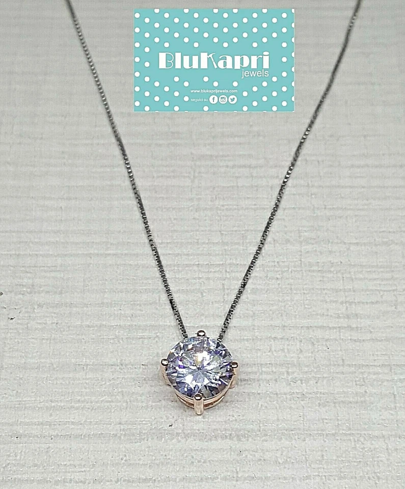 Collana in argento 925/1000 ciondolo punto luce con catenina omaggio - Immagine 3 di 4