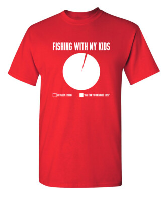 Fishing With My Kids Sarcastic Humor Graphic Novelty Funny T Shirt