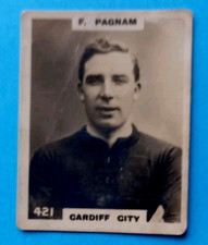  FRED PAGNAM CARDIFF LIVERPOOL ARSENAL WATFORD PINNACE CARD No 421 PHOTO BACK 
