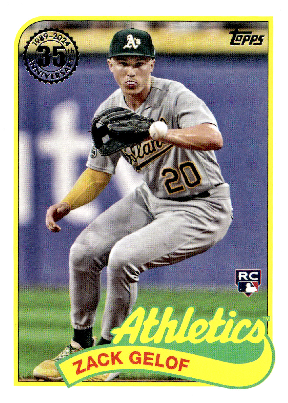 2024 Topps Series 1 - 1989 Topps Baseball Zack Gelof #89B-90 (RC) Athletics