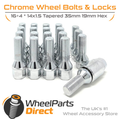 Wheel Bolts & Locks (16+4) for VW Sharan [Mk1] 95-10 on Aftermarket Wheels
