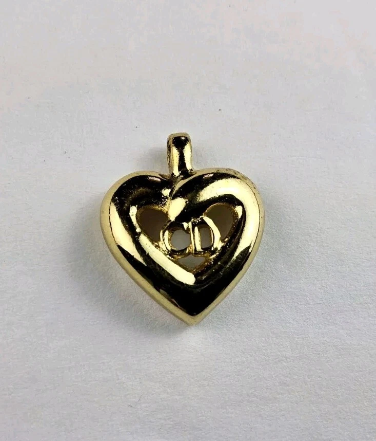 Ciondolo Charm Christian Dior CD Cuore Tono Oro