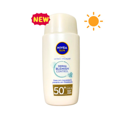 NIVEA SUN Derma Blemish Control UV SPF50 Oily Skin Reduce Acne Spots Aging 40ml