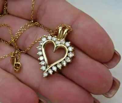 Round Cut Lab-Created Diamond Heart Women's Pendant 14K Yellow Gold Plated 2CT