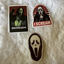 Lot Of 3 Scream Horror Halloween Movie Vinyl Stickers