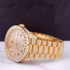 Rolex Day-Date 40mm 18k Yellow Gold Iced Out 25ct Genuine Diamonds Ref 228238 5